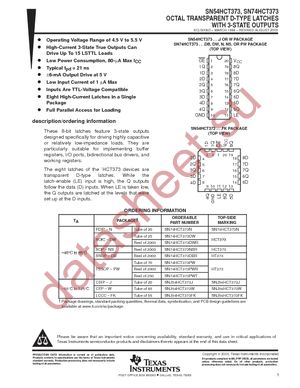 SN74HCT373DWRG4 datasheet  